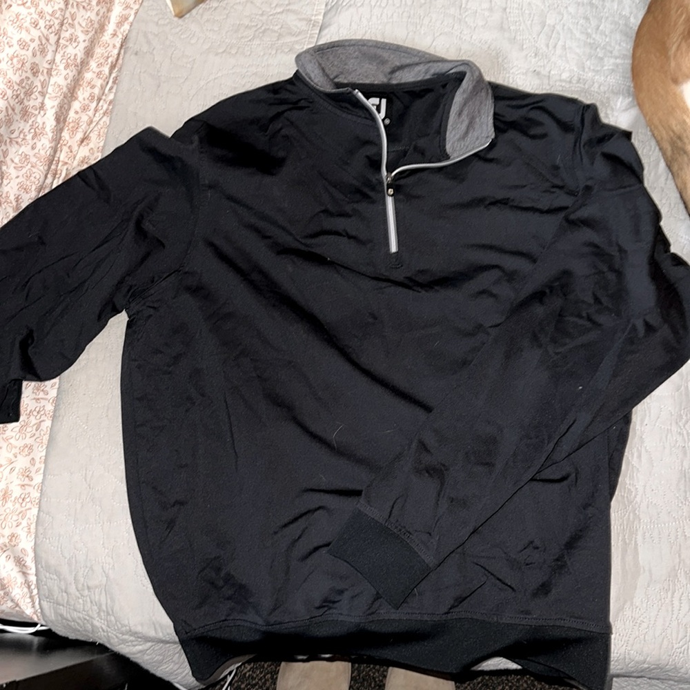 Unisex Foot Joy black quarter zip MEDIUM